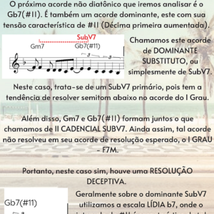 SubV7 Primário – Exemplo em Garota de Ipanema