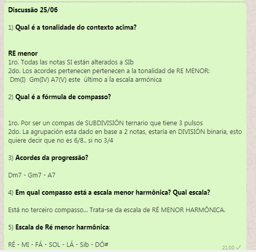 discussão - Teoria Musical - Fórmula de compasso - EXERCÍCIO