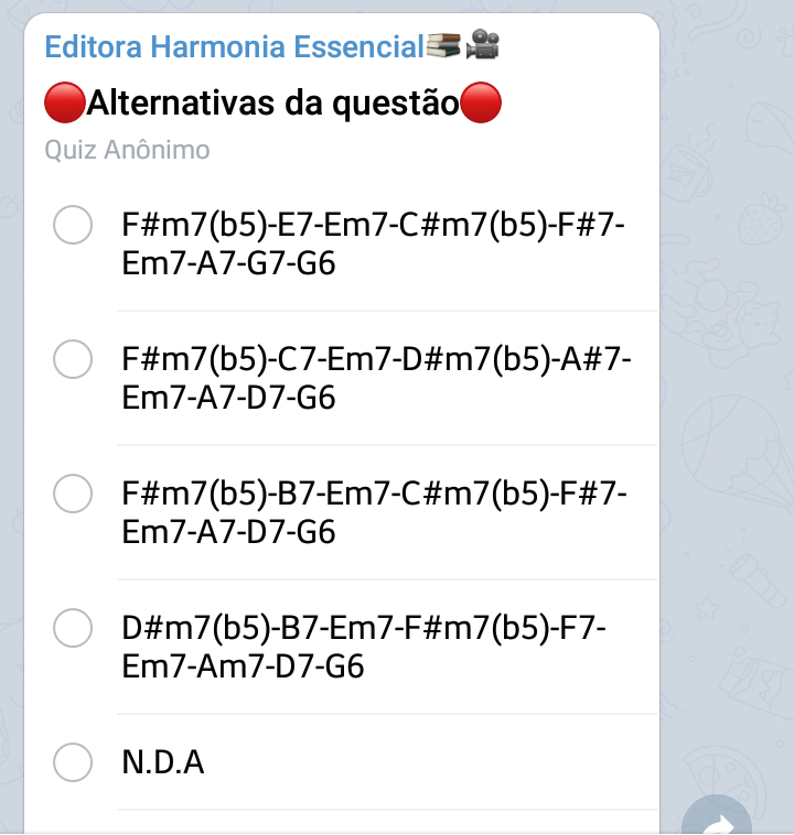 Screenshot 2020 09 11 19 06 22 - II Cadenciais; Dominantes estendidos e mais- EXERCÍCIO RESOLVIDO